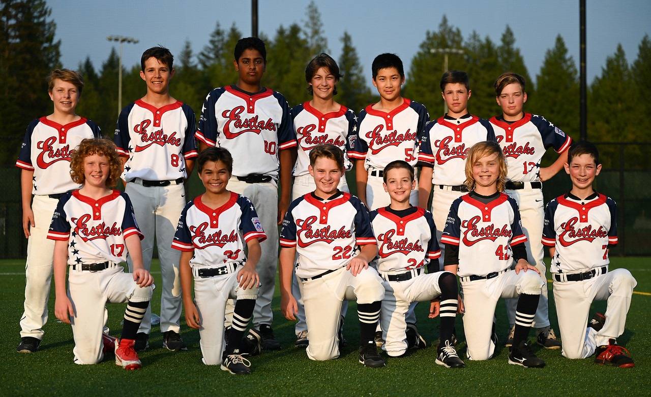 Photo of Eastlake Little League’s All Star Team. From L to R: (Back row) Jackson Wheeler, Kellen Kinney, Sanath Chari, James Ort III, Sule Tian, Eli Jones, Pryce Eadon. (Front row) JJ Hamiltion, Sawyer Todd, Ryder Oswalt, Walter Steinbok, Logan Rausch, Harrison Militello. Photo Courtesy of Jeff Steinbok.