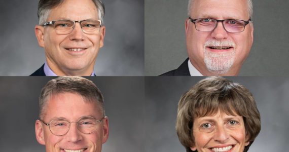 Courtesy Photos 
Candidates for the two 5th Legislative District positions. Top row: Bill Ramos (left) and Ken Moninski. Bottom: Chad Magendanz (left) and Lisa Callan.