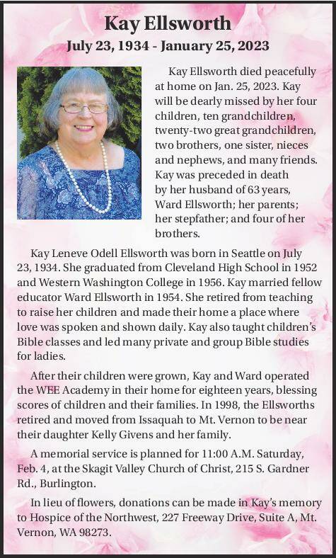 Kay Ellsworth | Obituary