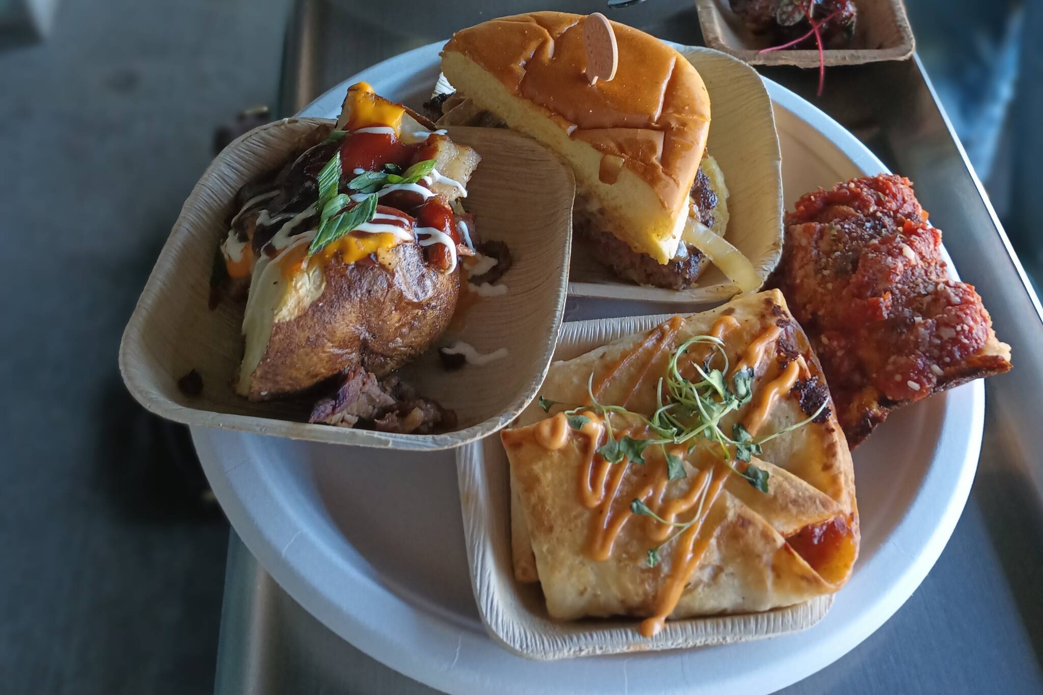 A few Sound Publishing reporters joined local media in tasting the Mariners’ new season fare, finding the pork rib wings to be one the best items on the menu. (Photo by Bailey Jo Josie/Sound Publishing)