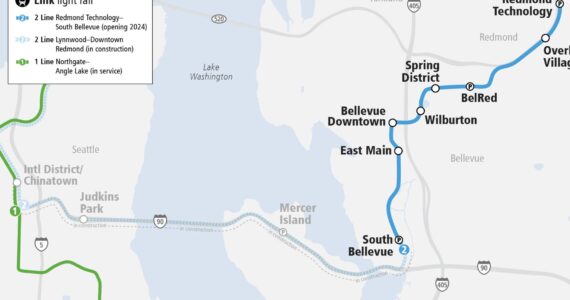 The first section of the Eastside Link to open April 27. (Sound Transit)