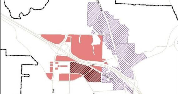 Eligible zones map for the Central Issaquah Pioneer Program projects. (City of Issaquah)